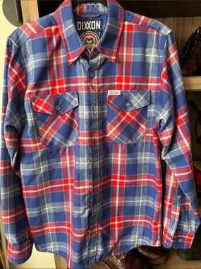 DIXXON Red and Blue Plaid flannel Shirt